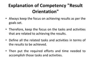 result orientation|result orientation competency definition.